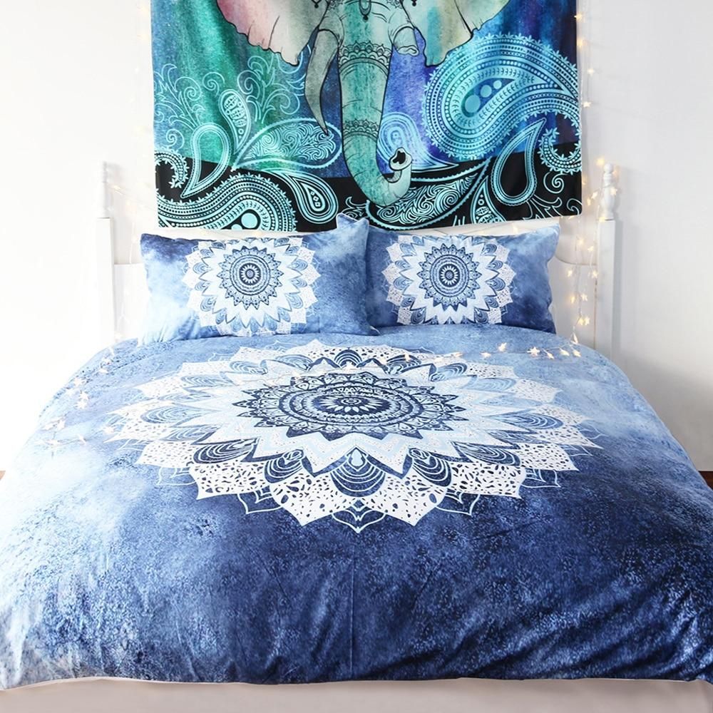 Vintage Cobalt Blue Bedding Set