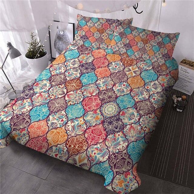Vintage Colorful Patchwork Bedding Set