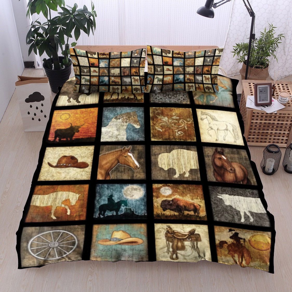 Vintage Cowboy Bedding Set