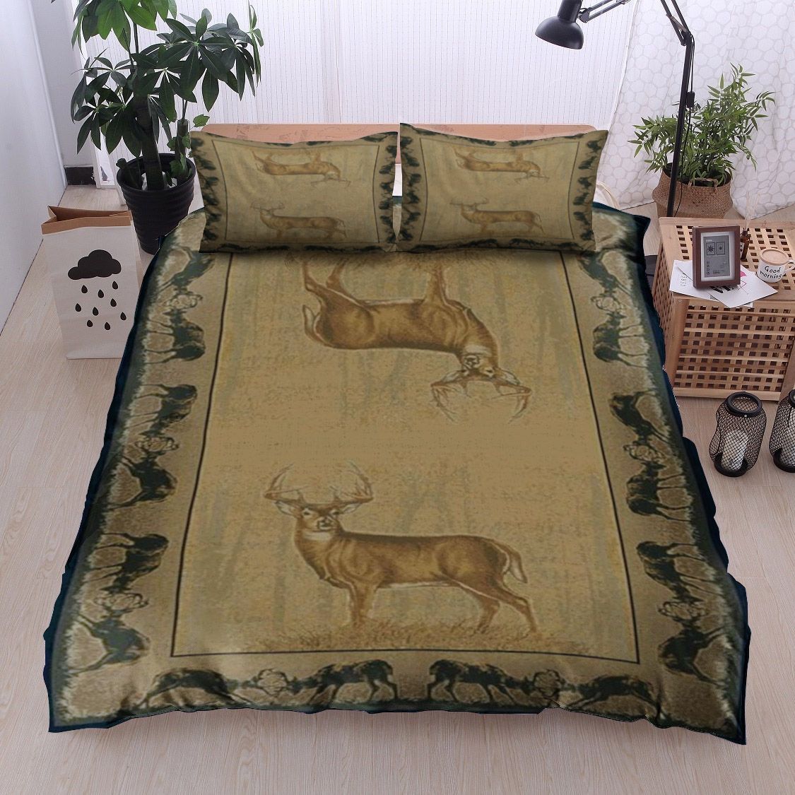 Vintage Deer Hunting Bedding Set
