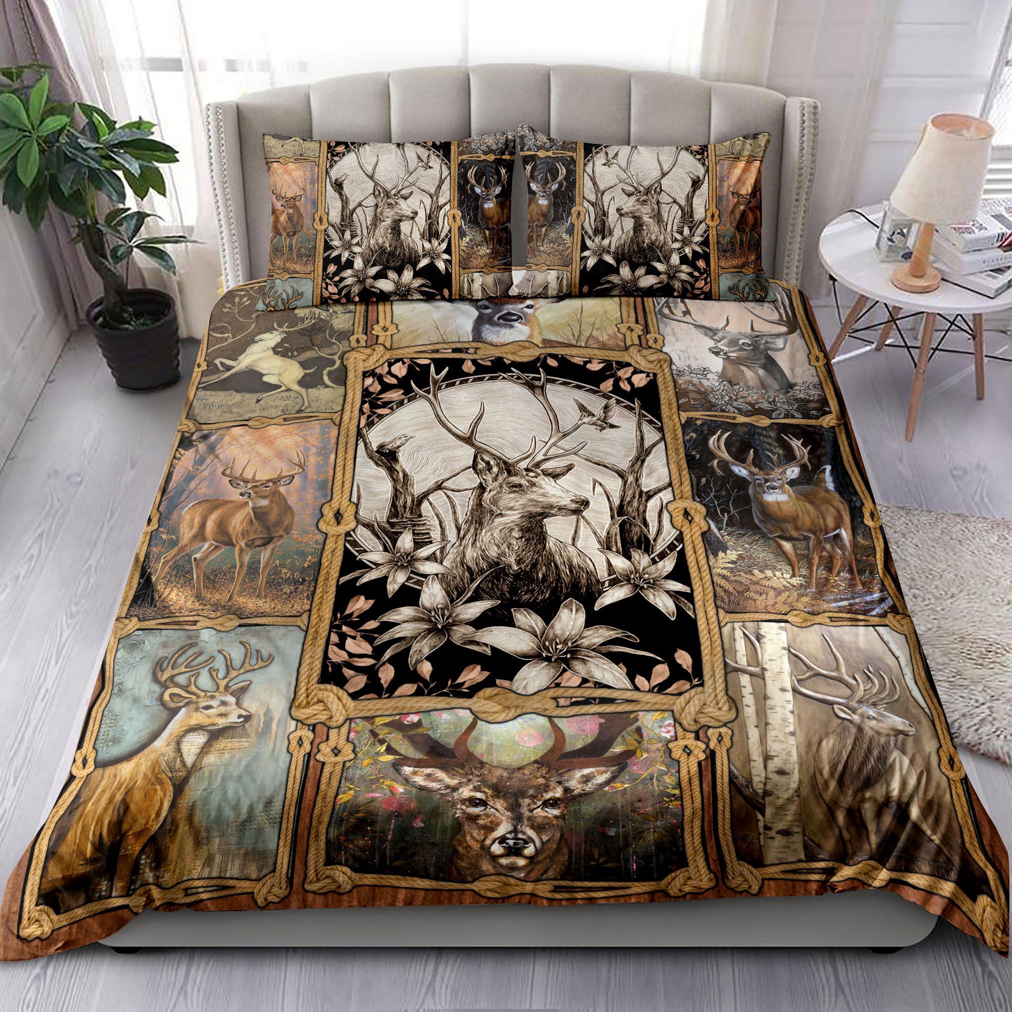 Vintage Deer Hunting Bedding Set