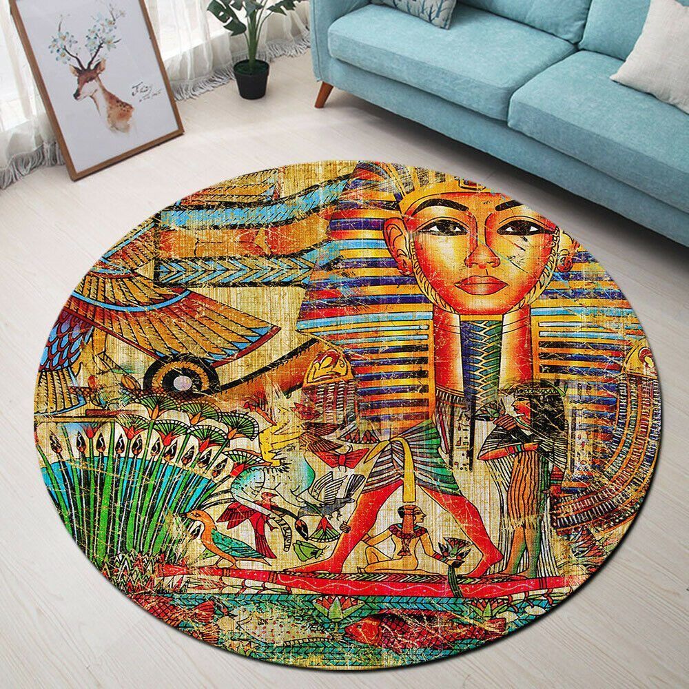 Vintage Egyptian Round Carpet