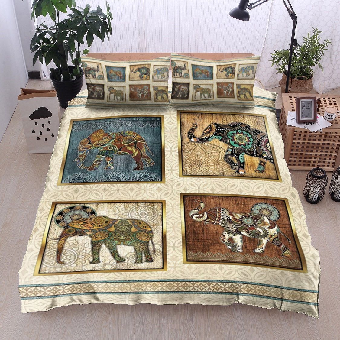 Vintage Elephant Bedding Set