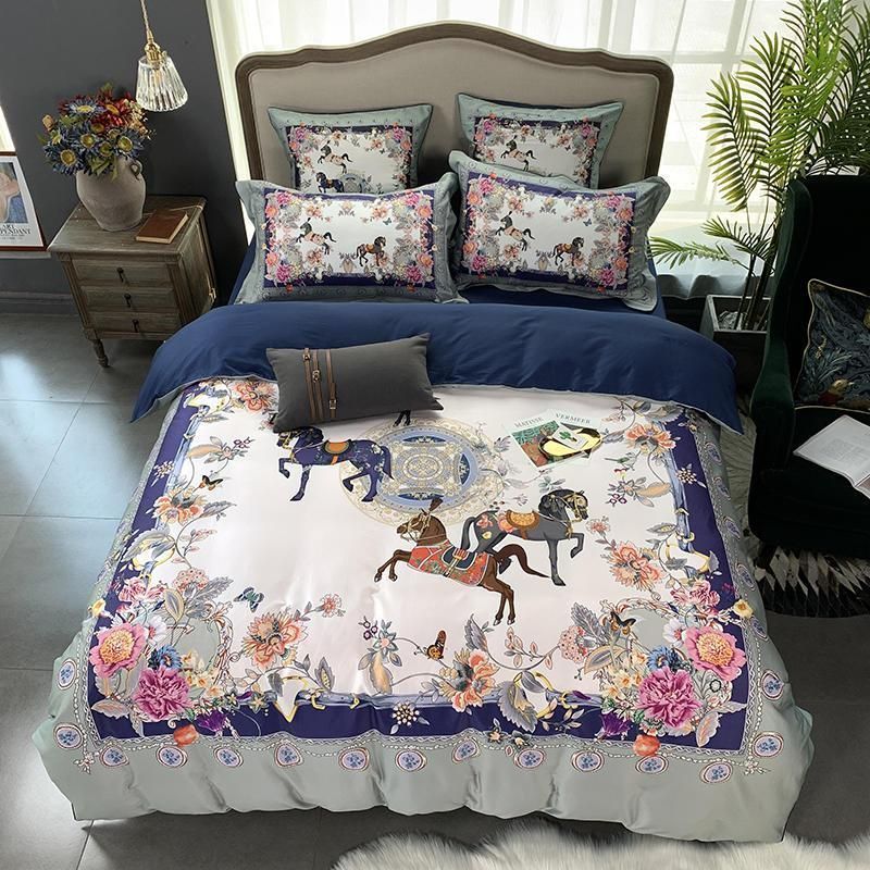 Vintage Flowers Horse Bedding Set