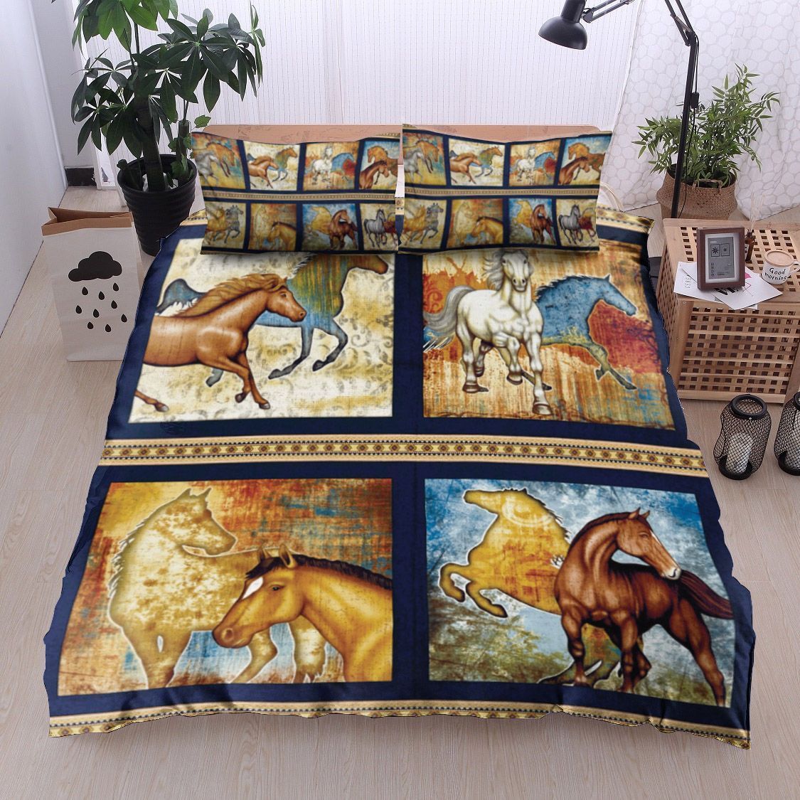 Vintage Horse Bedding Set