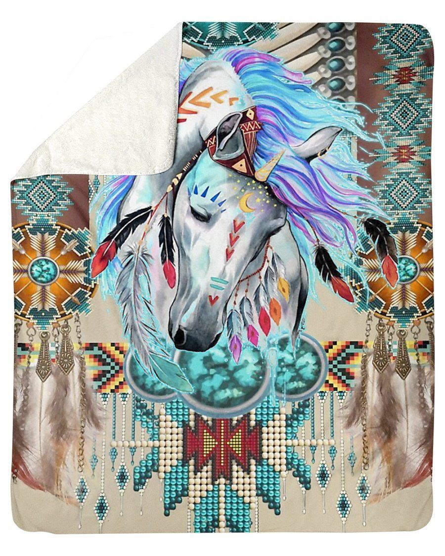 Vintage Horse Special Custom Design For Cool Boys Fleece Blanket