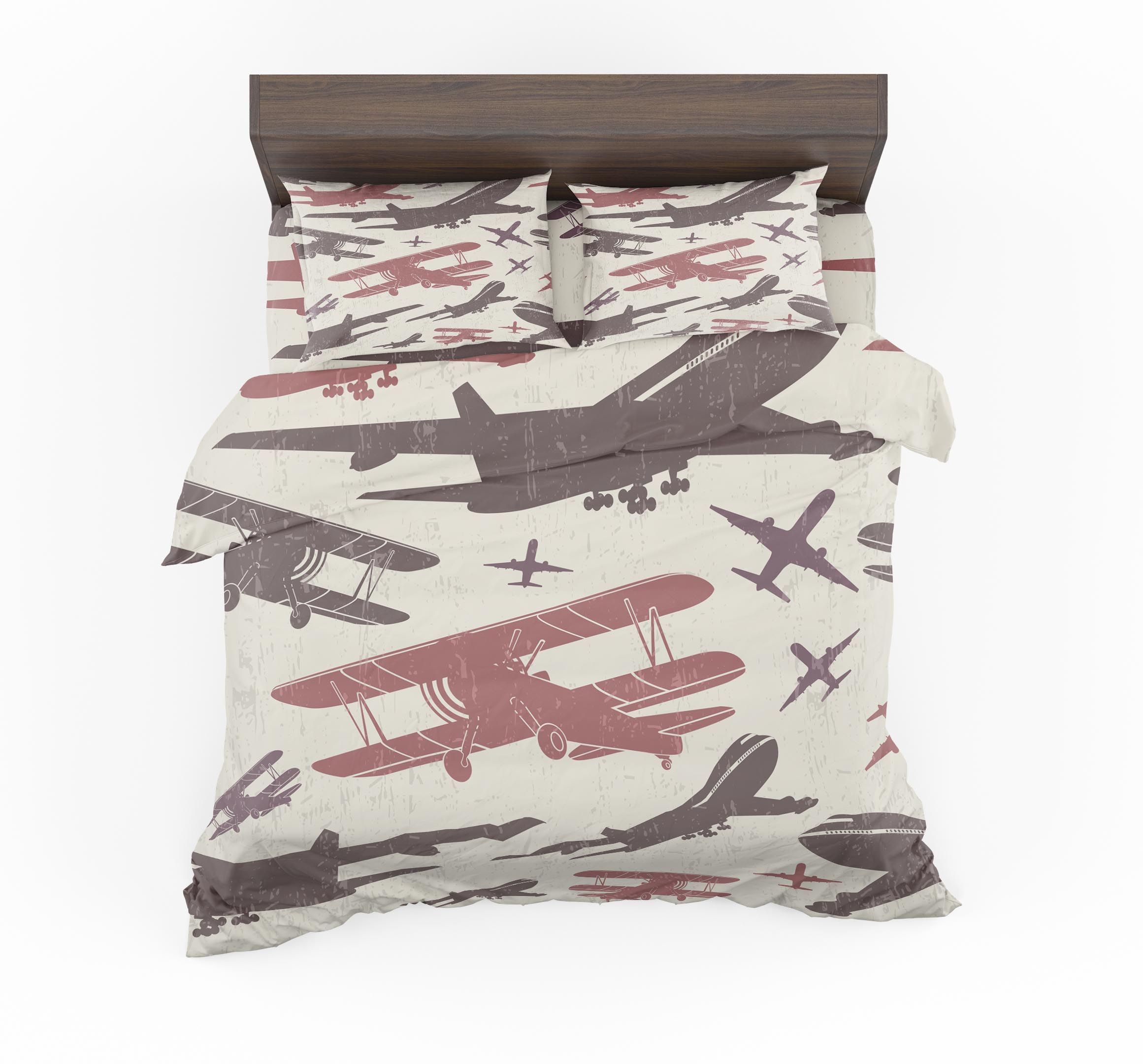Vintage & Jumbo Airplanes Designed Bedding Set