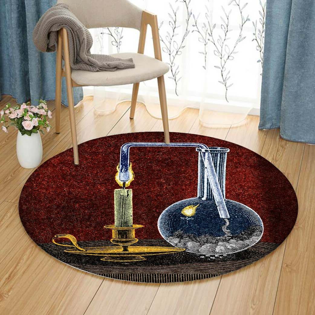Vintage Laboratory Round Carpet