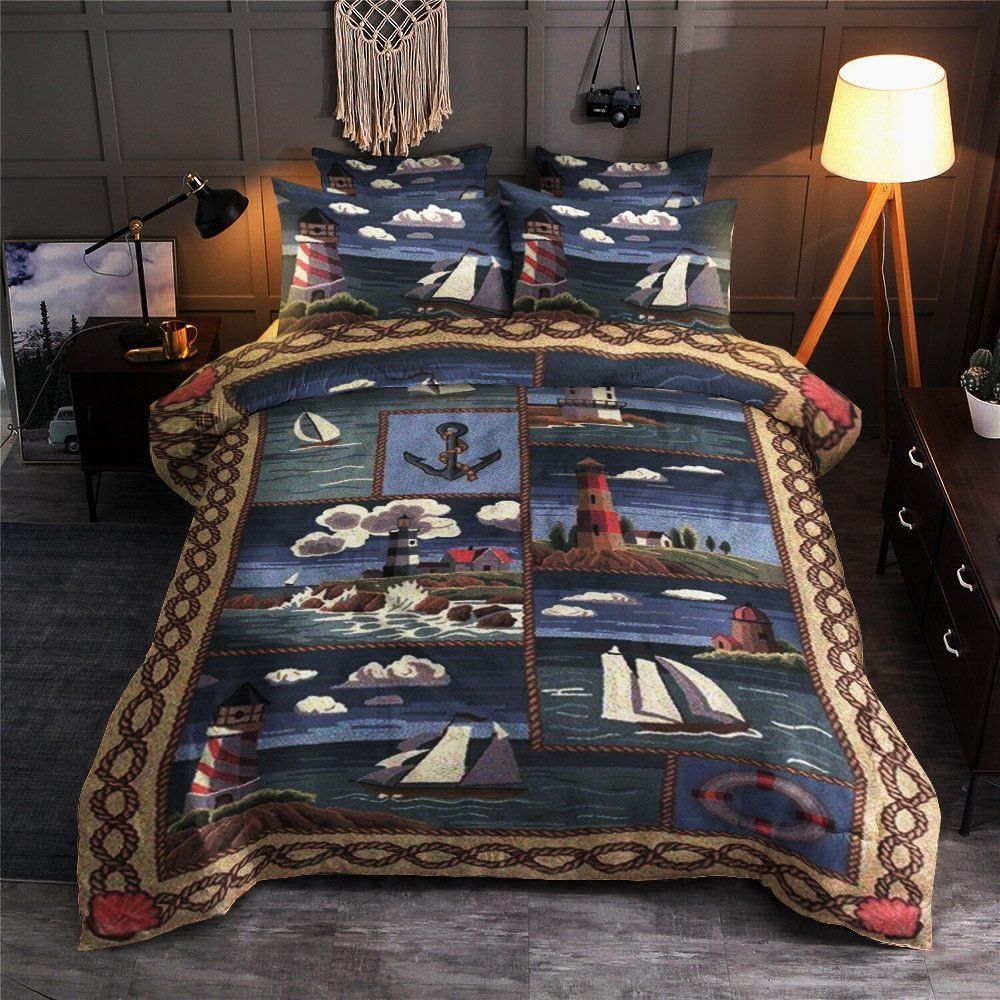 Vintage Lighthouse Bedding Set