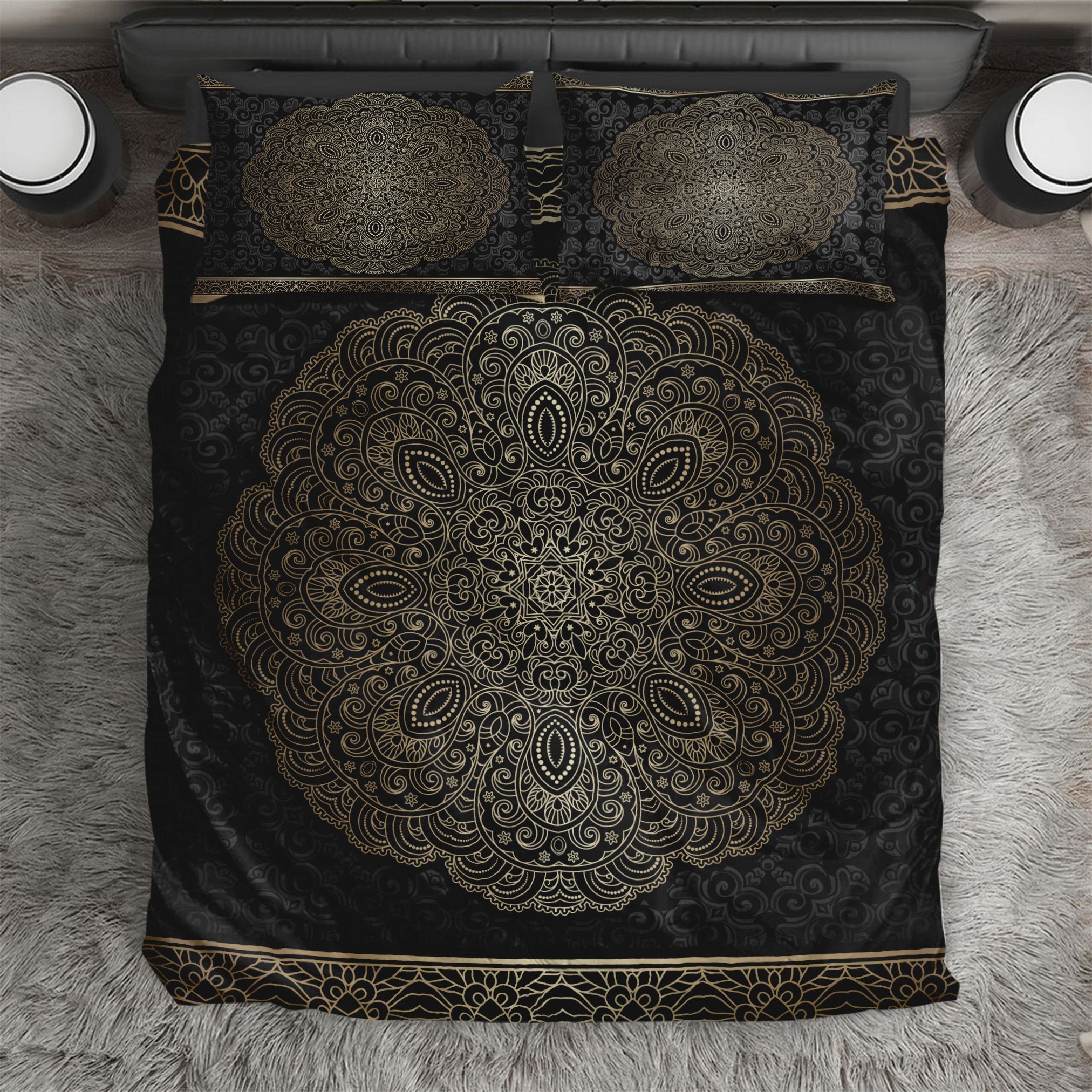 Vintage Mandala Golden Bedding Set