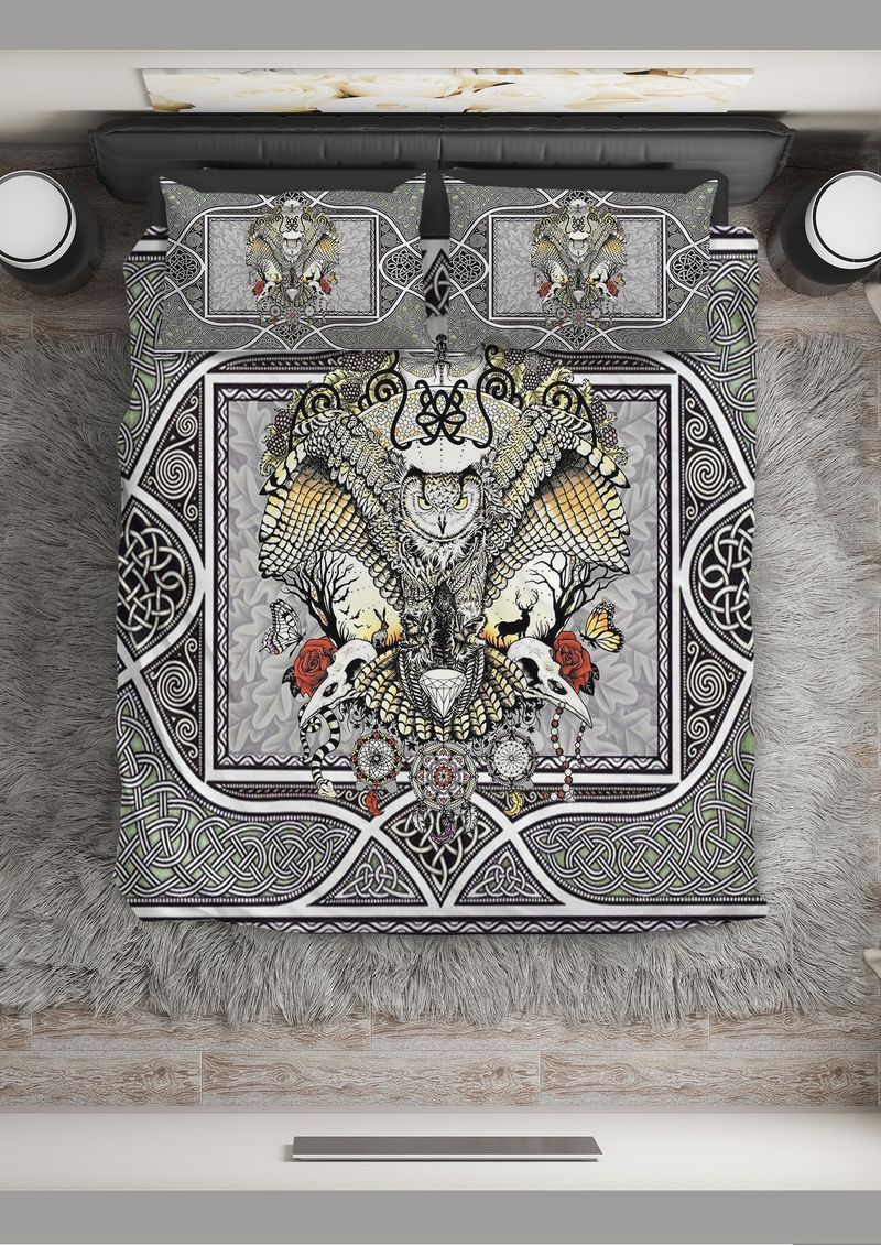 Vintage Native Owl Printed Bedding Set