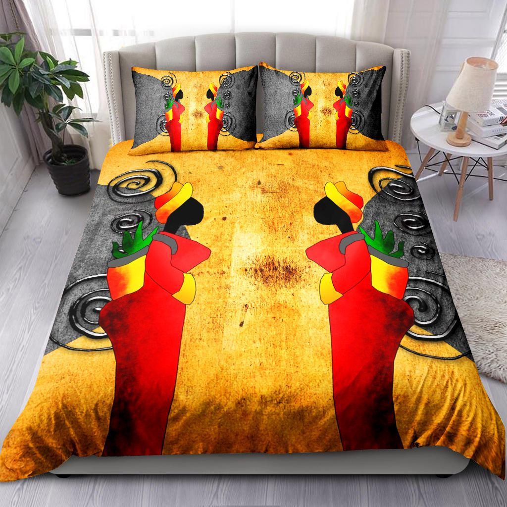 Vintage Retro African Woman Bedding Set