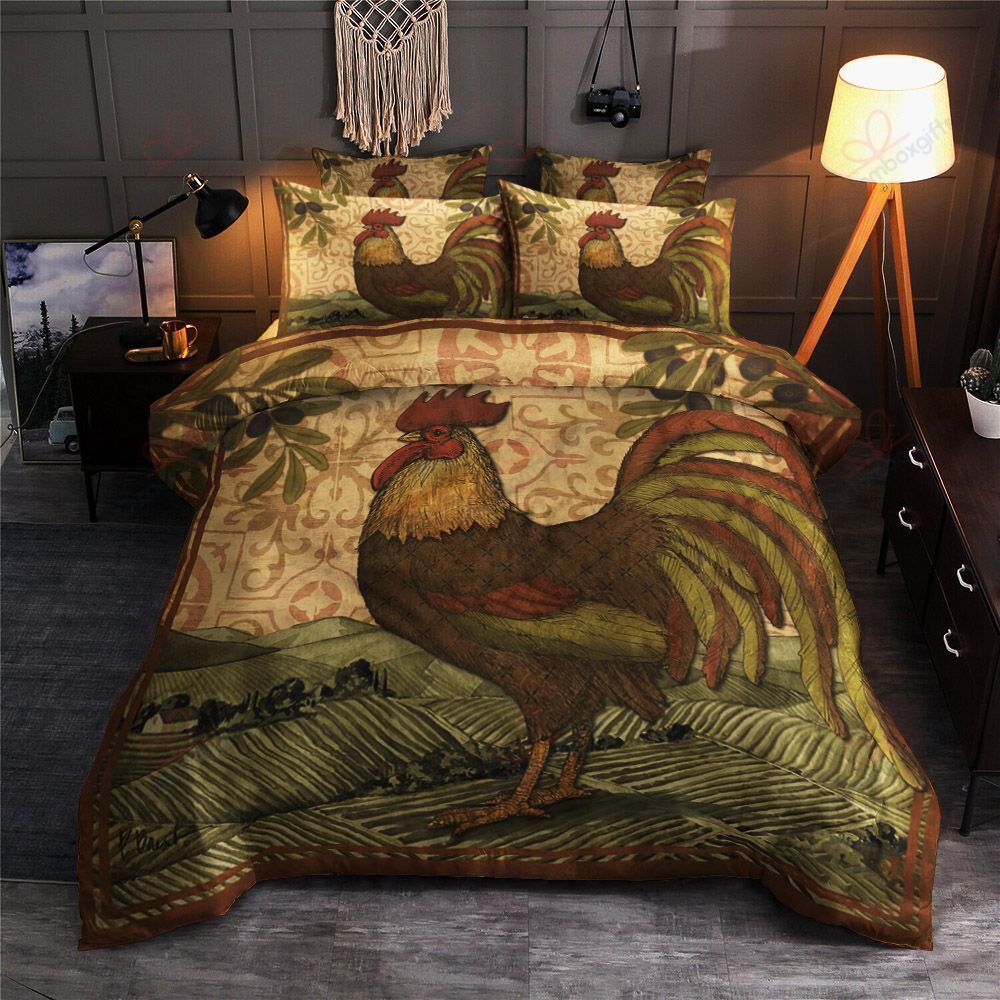 Vintage Rooster Bedding Set