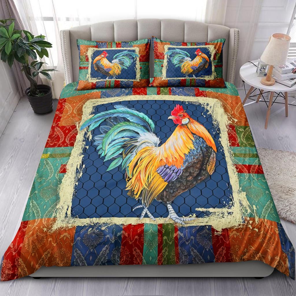 Vintage Rooster Bedding Set
