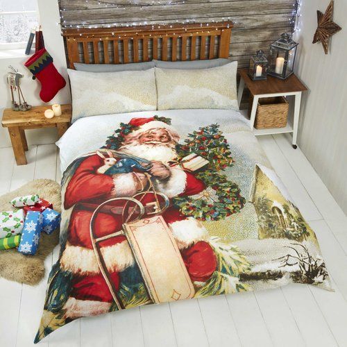 Vintage Santa Claus Bedding Set