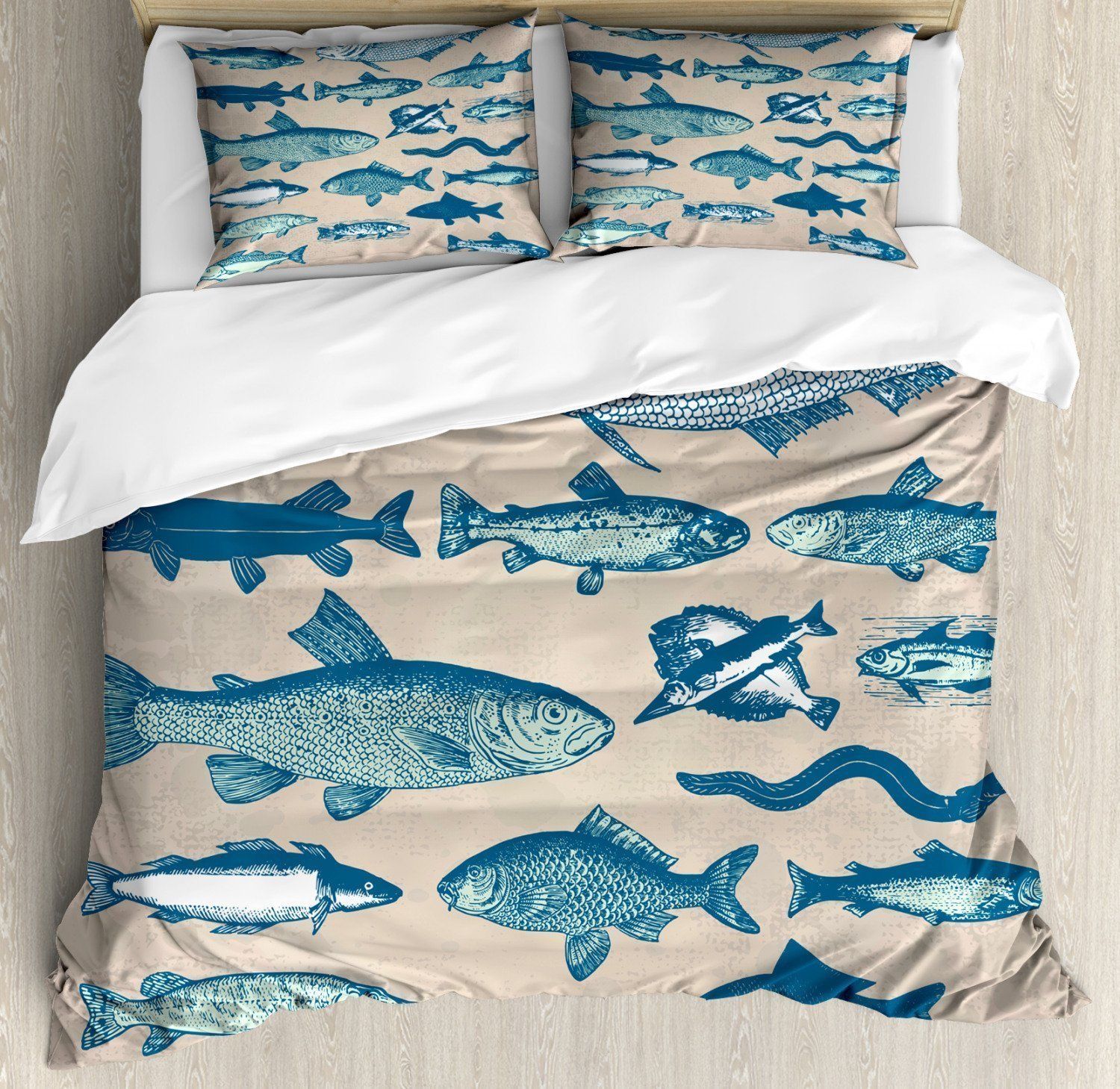 Vintage Seafood Collection Bedding Set