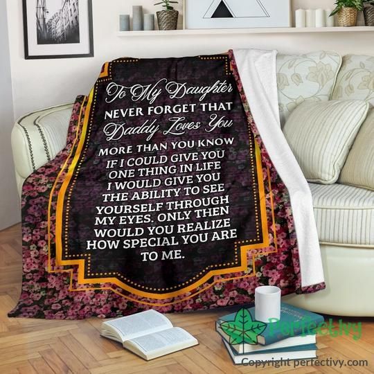 Vintage To My Daughter Sherpa Fleece Blanket