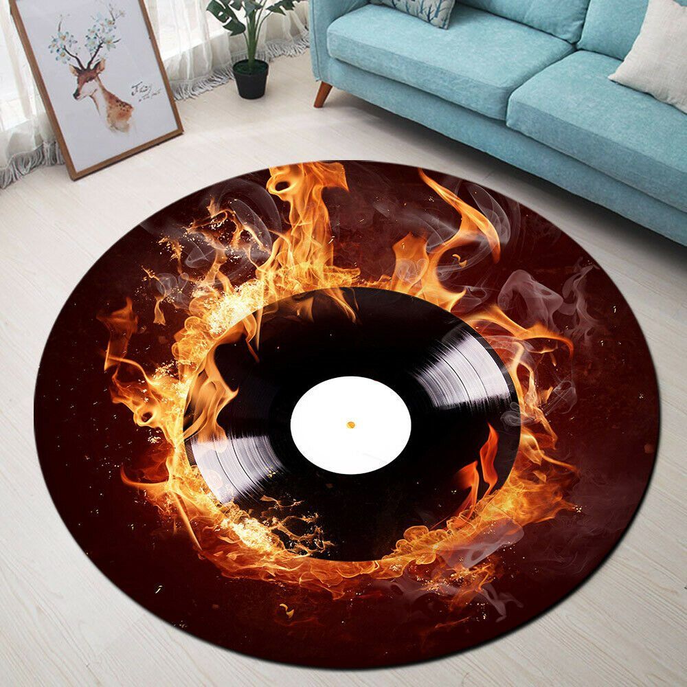 Vinyl Disk Round Carpet