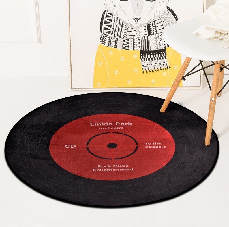 Vinyl Record Round Carpet