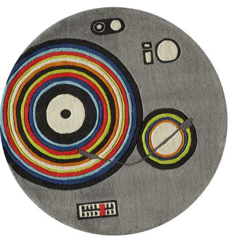 Vinyl Record Round Carpet