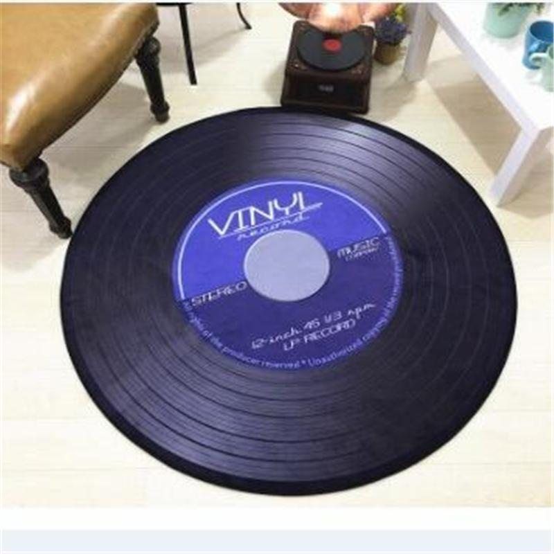 Vinyl Record Round Carpet