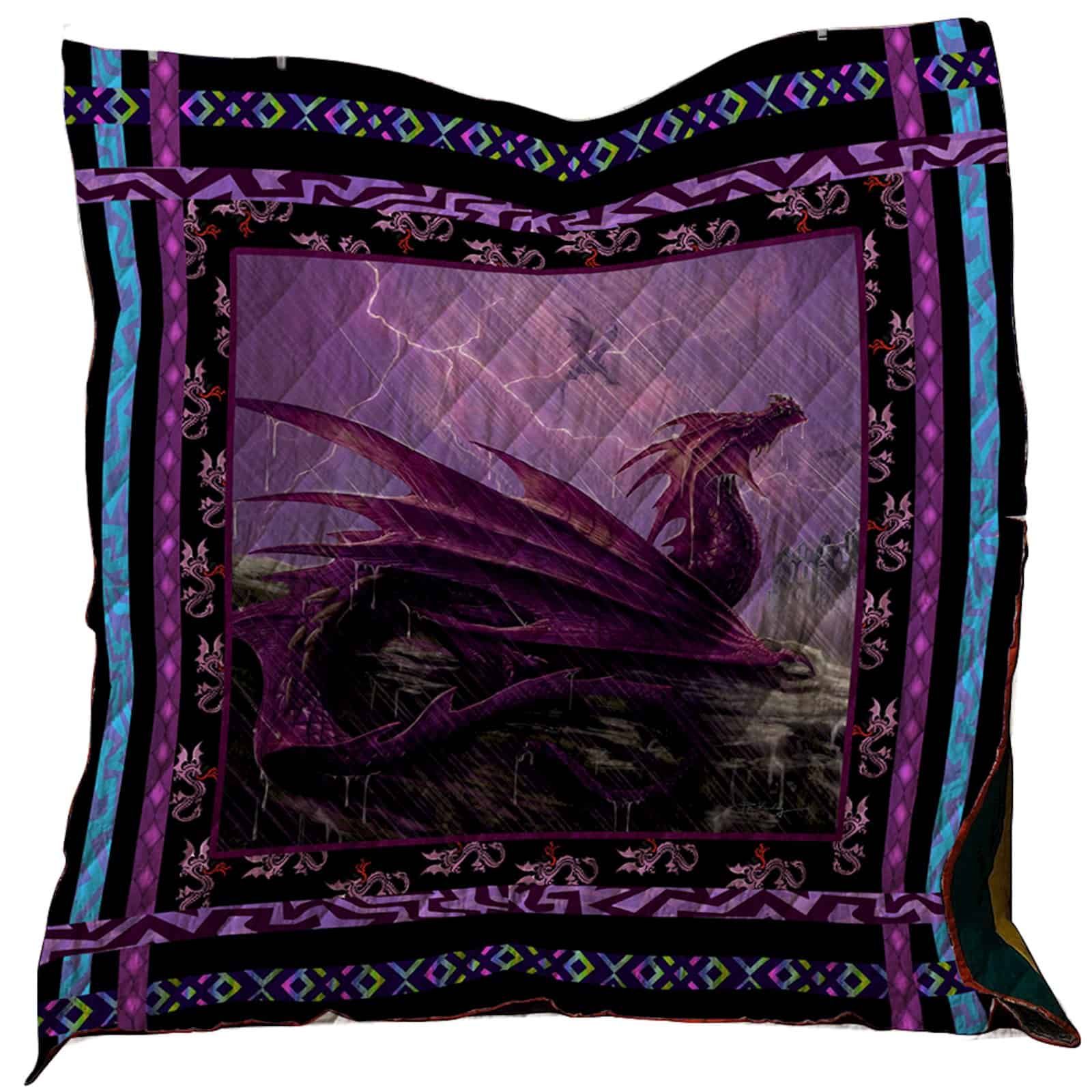 Violet Dragon Washable Quilt Blanket 0301 02 Dhc1312423Dd