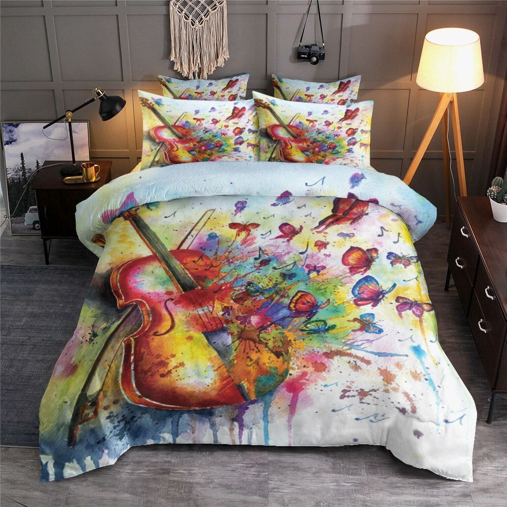 Violin Butterfly Bedding Set