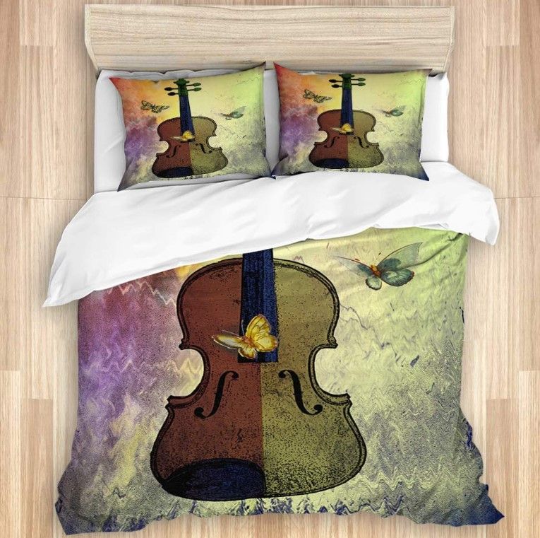 Violin Butterfly Bedding Set