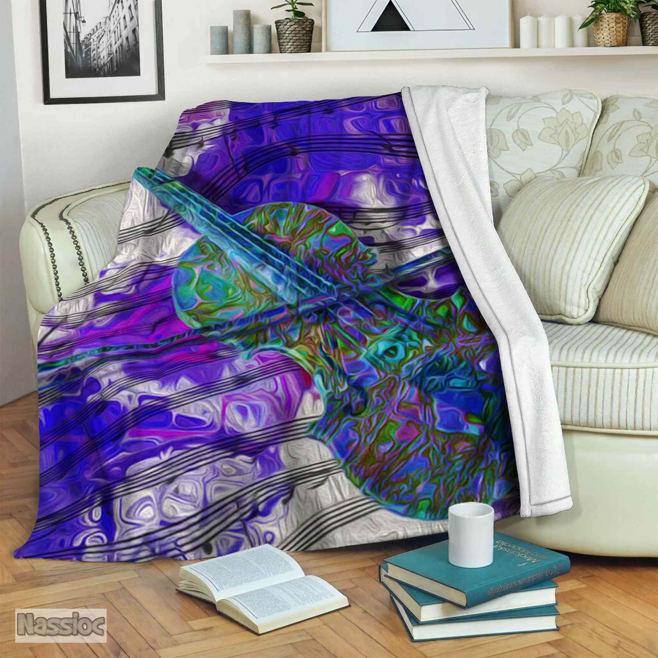 Violin Fleece Blanket
