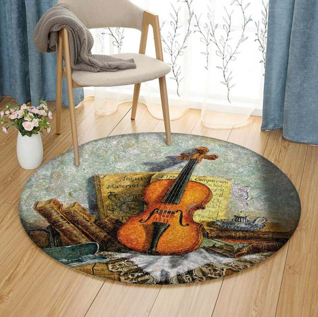 Violin Round Carpet