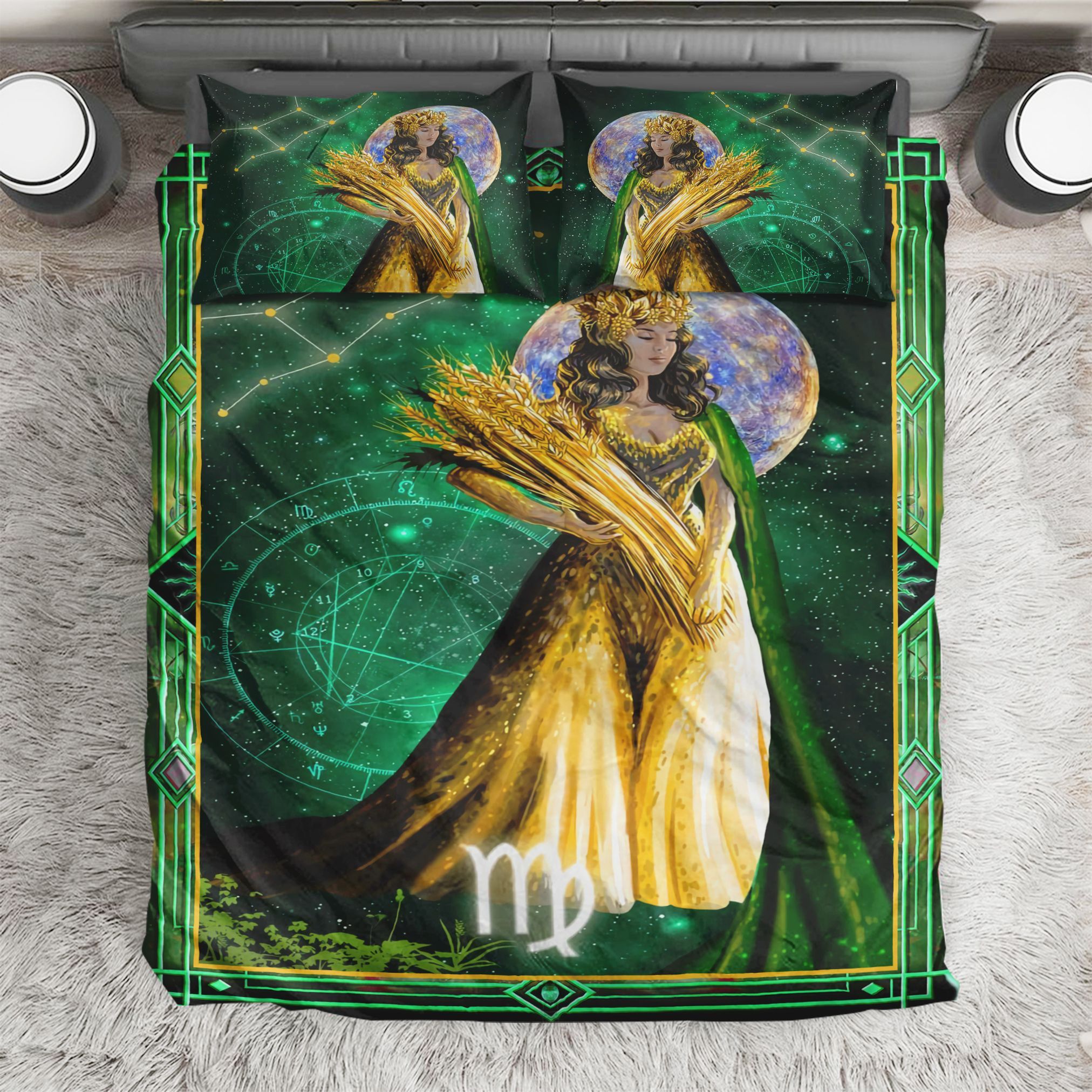 Virgo Zodiac Bedding Set