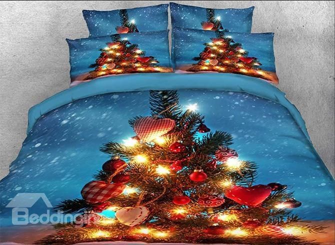 Vivilinen Christmas Tree With Decorations Bedding Set
