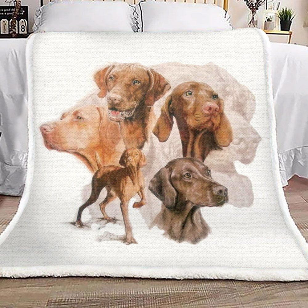 Vizsla Dog Sherpa Fleece