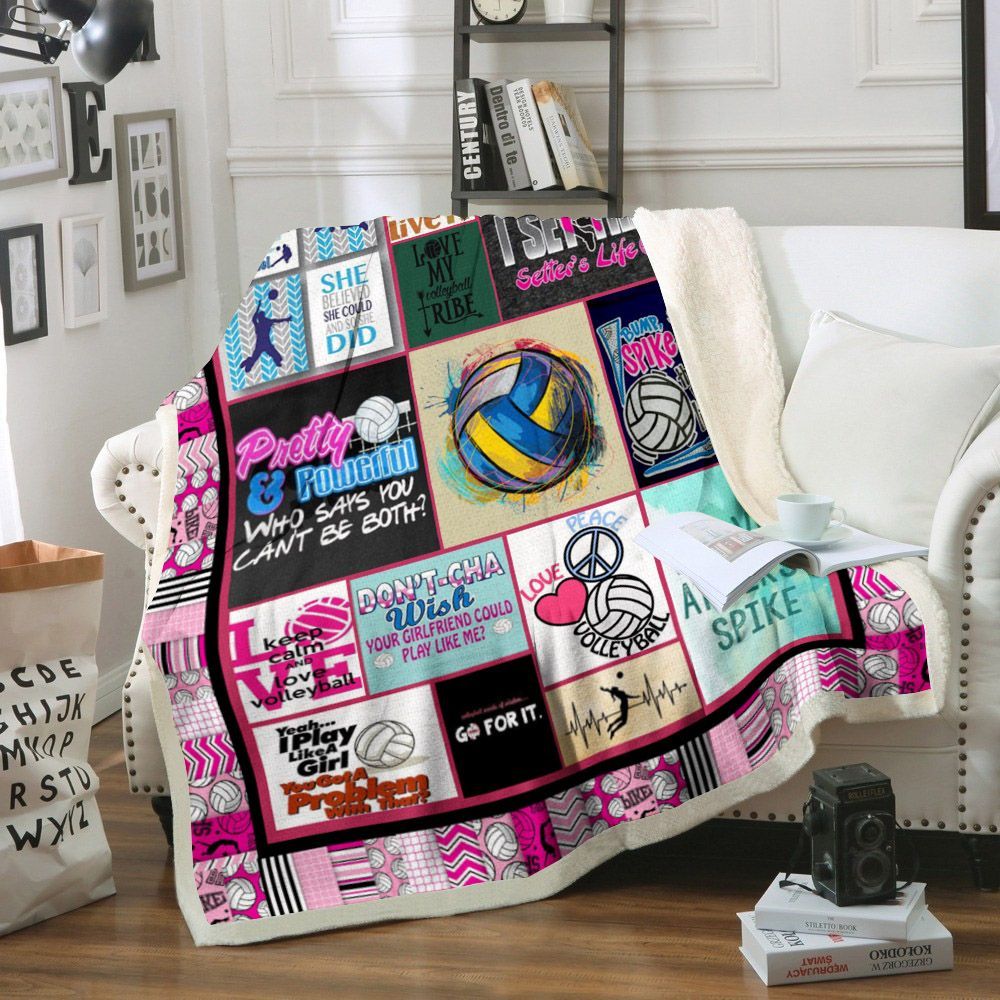 Volleyball Sherpa Fleece Blanket