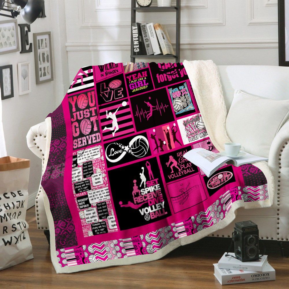Volleyball Sherpa Fleece Blanket