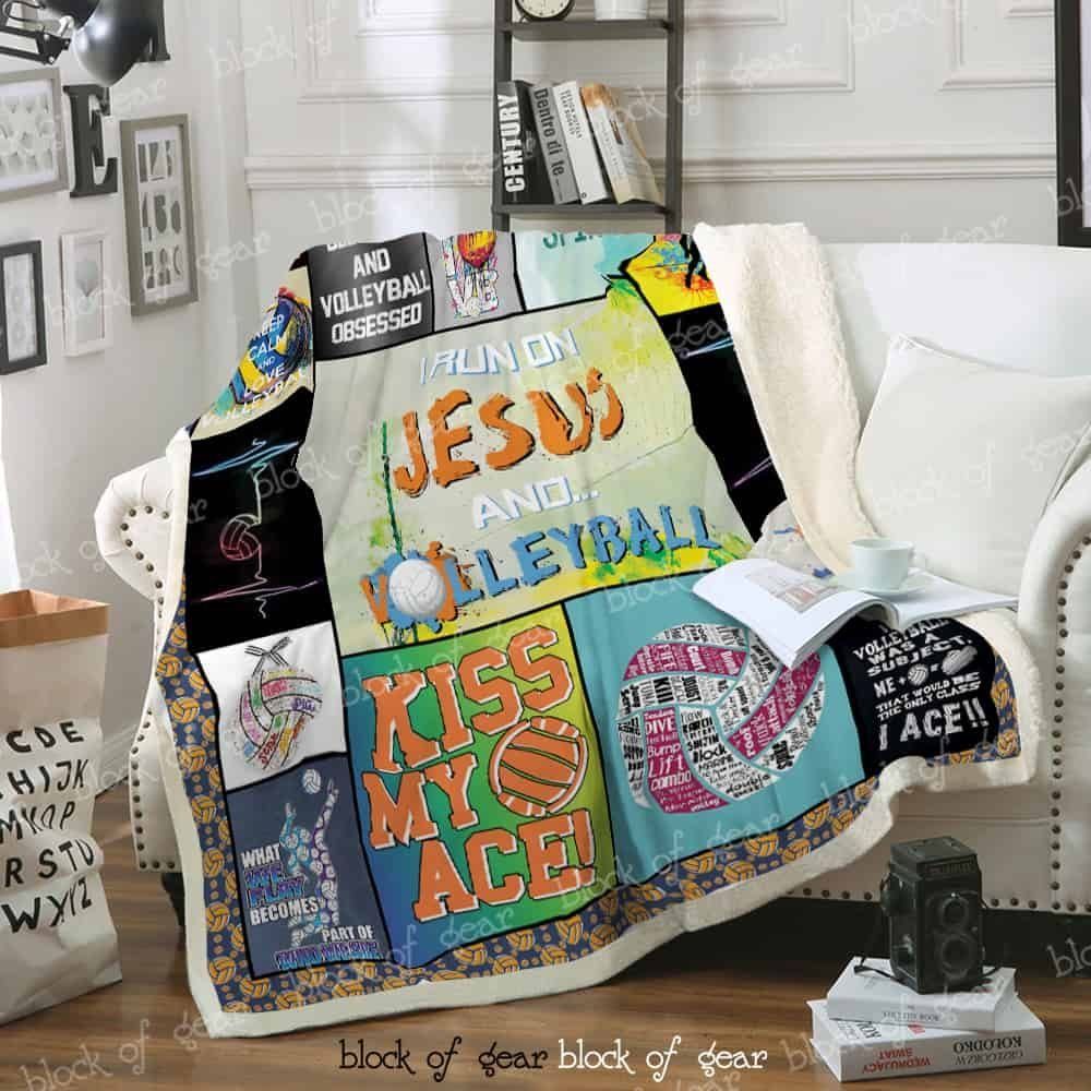 Volleyball Sherpa Fleece Blanket