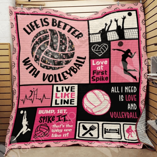 Volleyball CL15100421MDQ Quilt Blanket