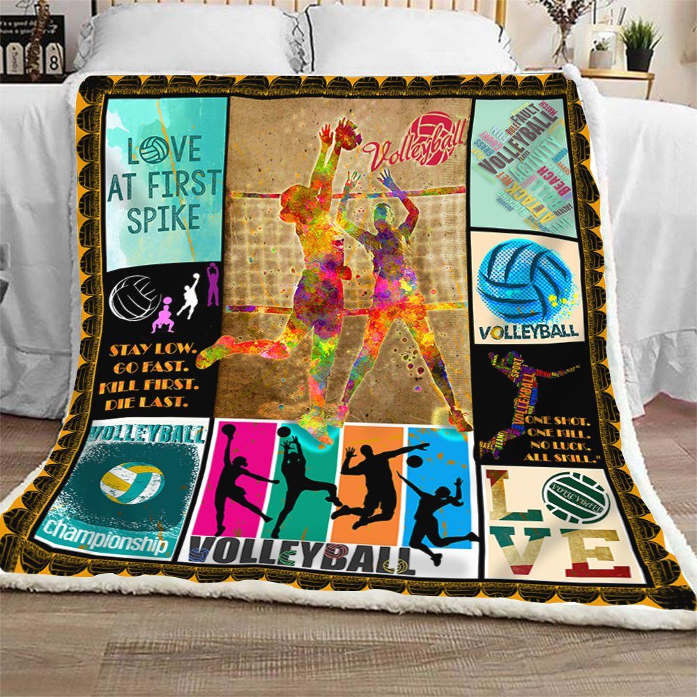 Volleyball Sherpa Fleece Blanket