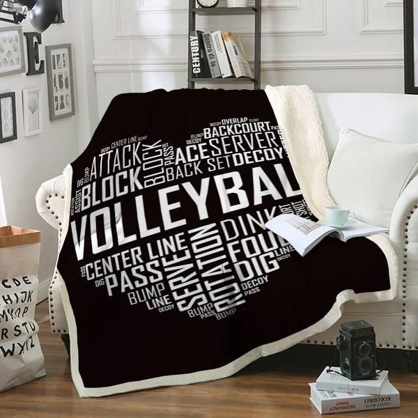 Volleyball Sherpa Fleece Blanket