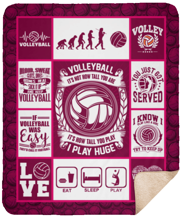 Volleyball Sherpa Fleece Blanket