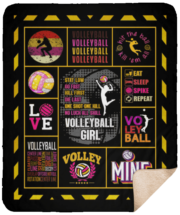 Volleyball Sherpa Fleece Blanket