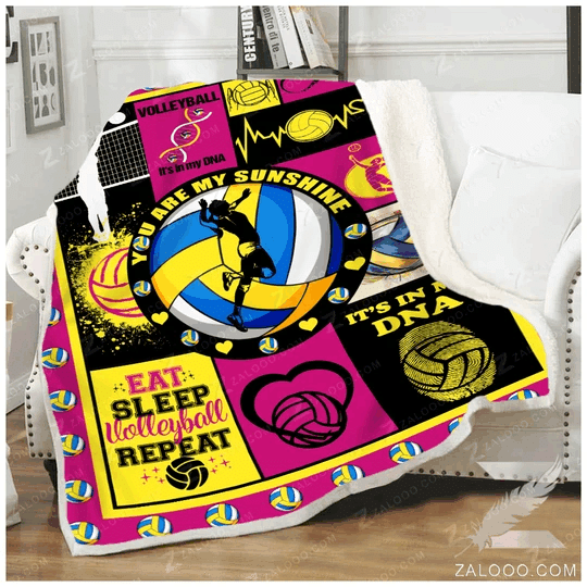 Volleyball Sherpa Fleece Blanket