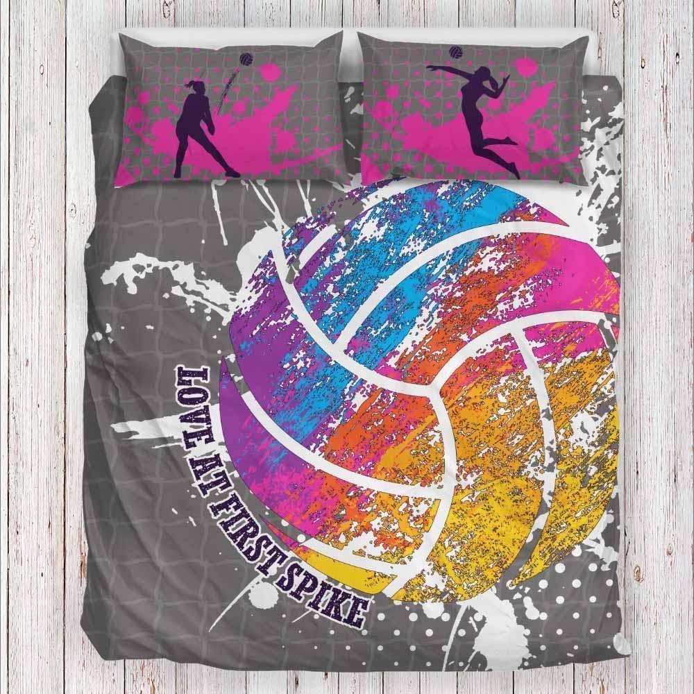 Volleyball Colorful Watercolor Bedding Set