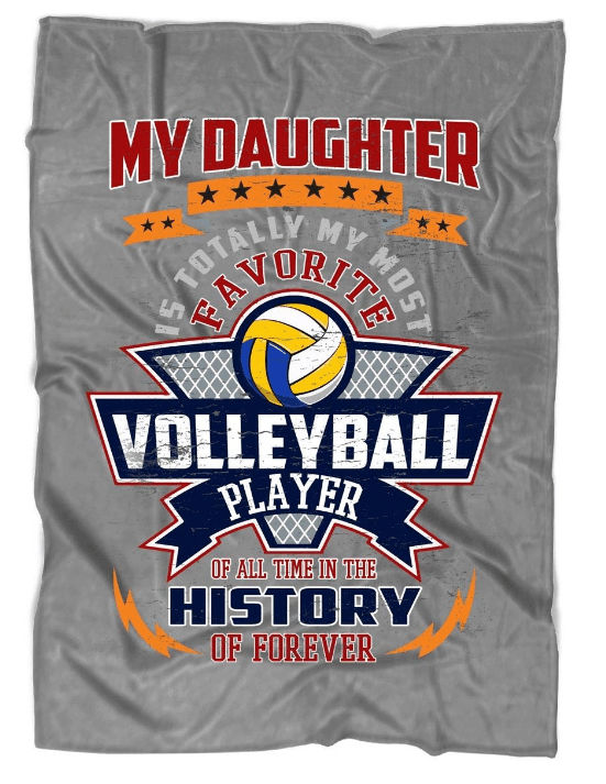 Volleyball Daughter Sherpa Fleece Blanket