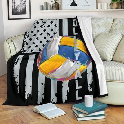 Volleyball Flag Sherpa Fleece Blanket