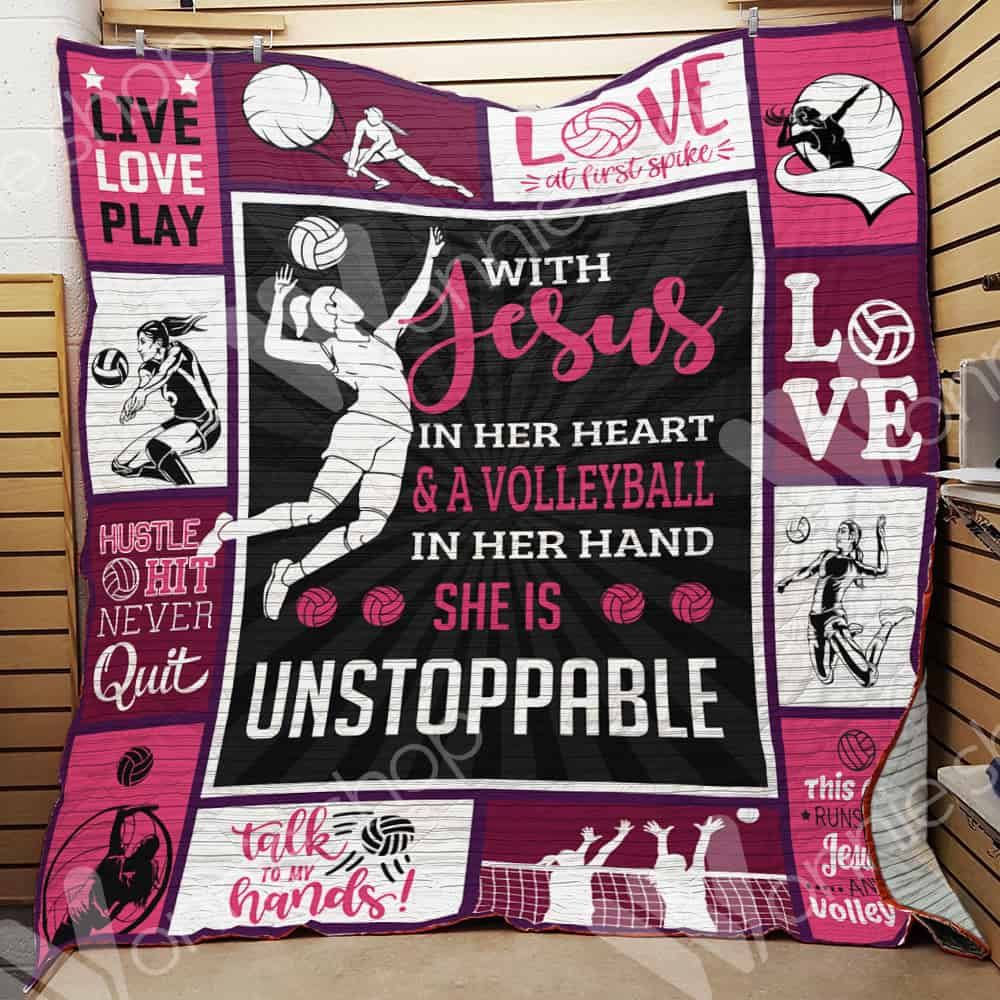 Volleyball Girl CL15100416MDQ Quilt Blanket