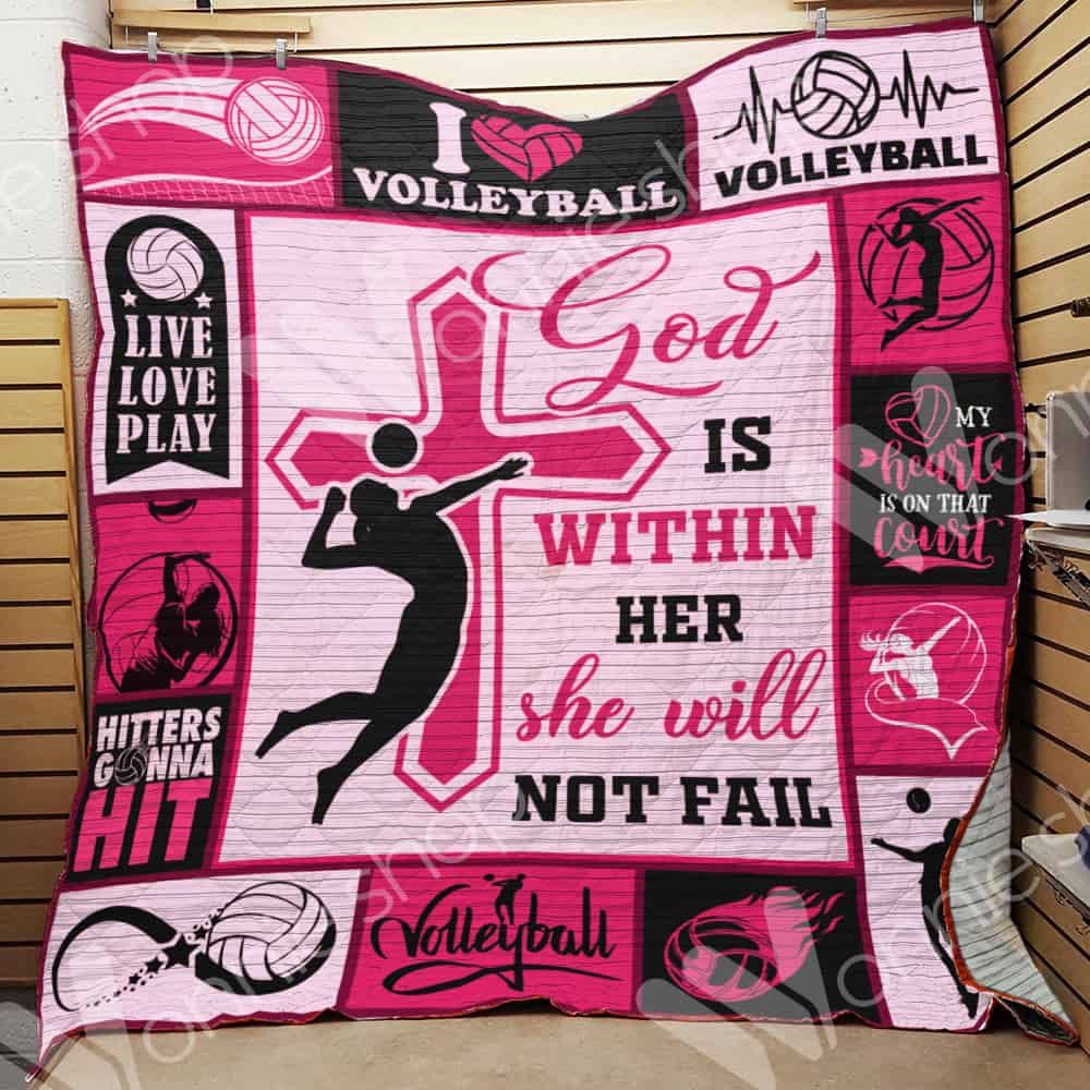 Volleyball Girl CL15100417MDQ Quilt Blanket
