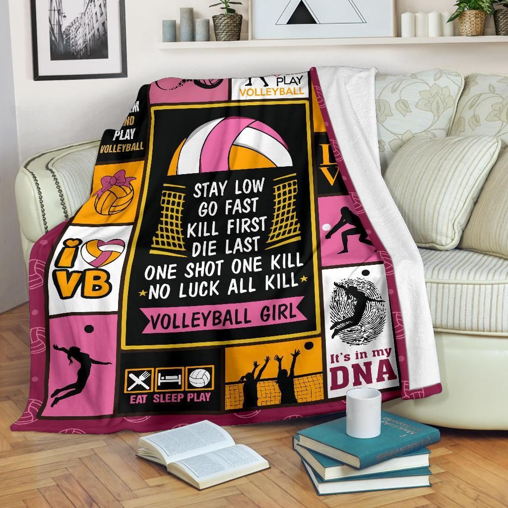 Volleyball Girl Sherpa Fleece Blanket