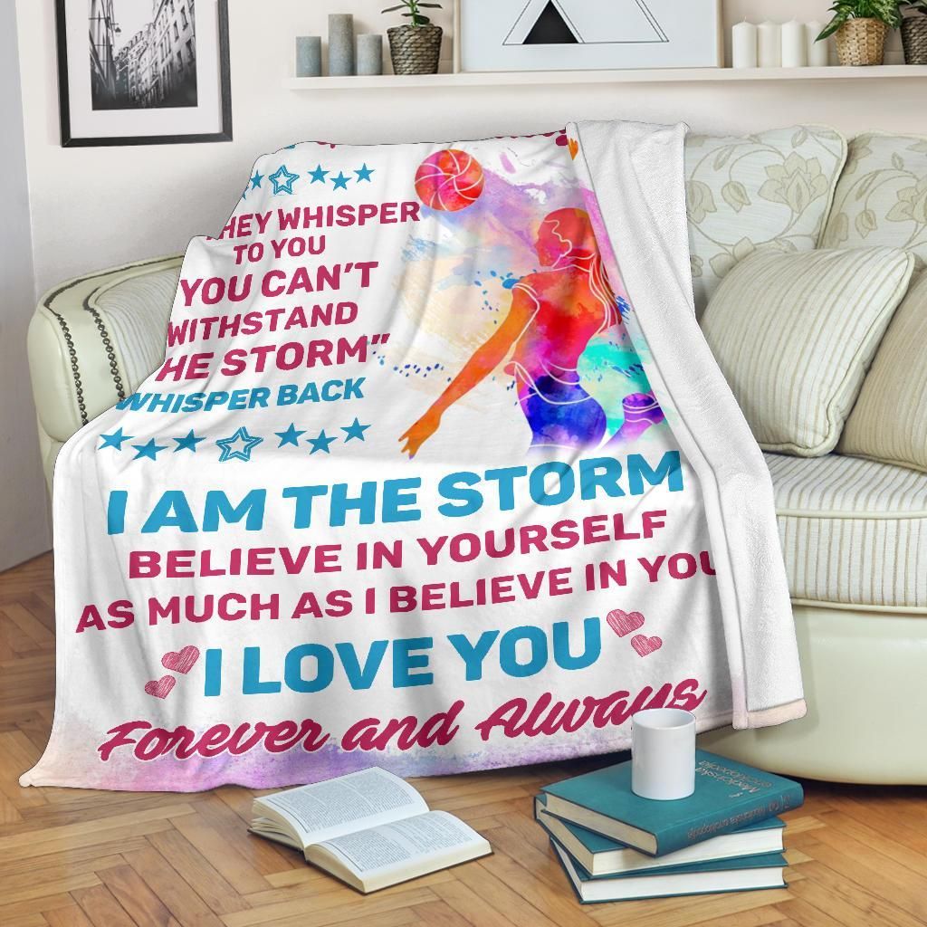 Volleyball Granddaughter Sherpa Fleece Blanket