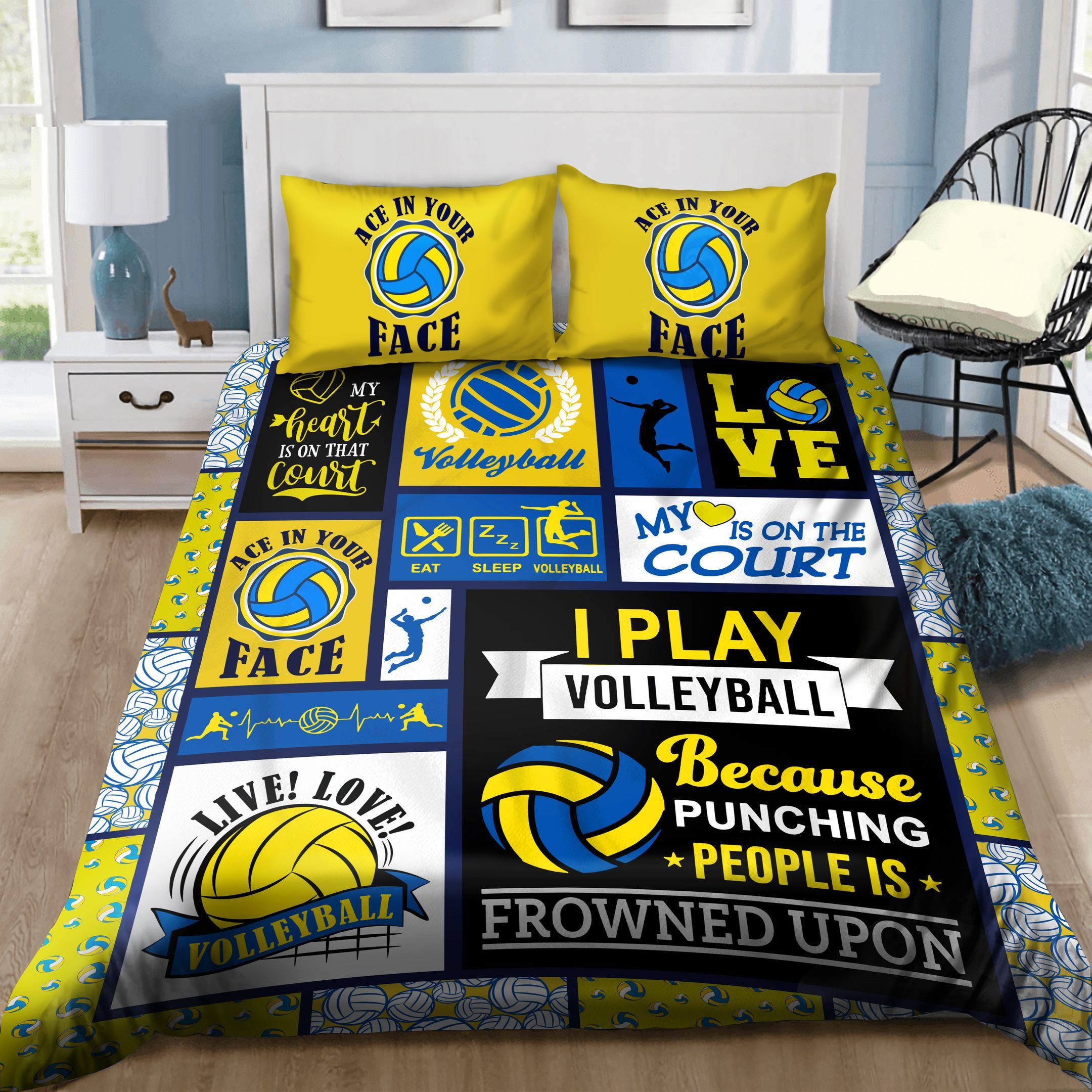 Volleyball Live Love Bedding Set